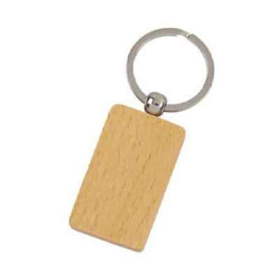 Porte clés en bois rectangulaire