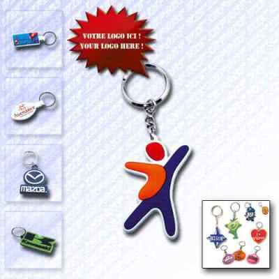 Porte-clé de luxe design logo PVC