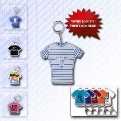 Porte-clé T-shirt PVC